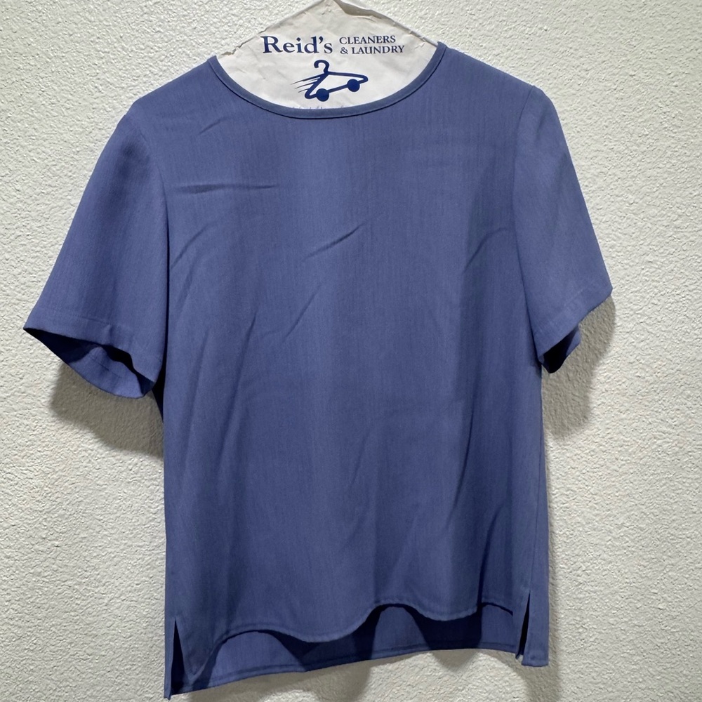 Women's Blue Top, Size 6, polyester, periwinkle